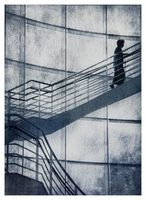 Museum Stairs Bromoil Transfer image size 11x14