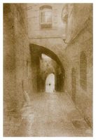 Old City Archway Bromoil image size 11x14