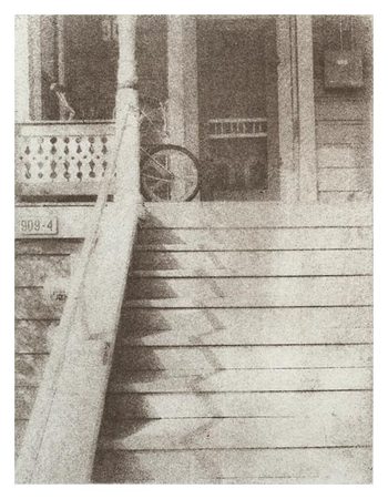 Steps and Porch Bromoil Transfer image 8x10